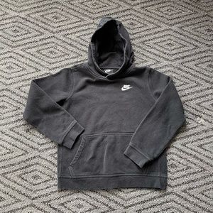Nike Hoodie Youth Size L Black Pullover Vintage Pre-Loved